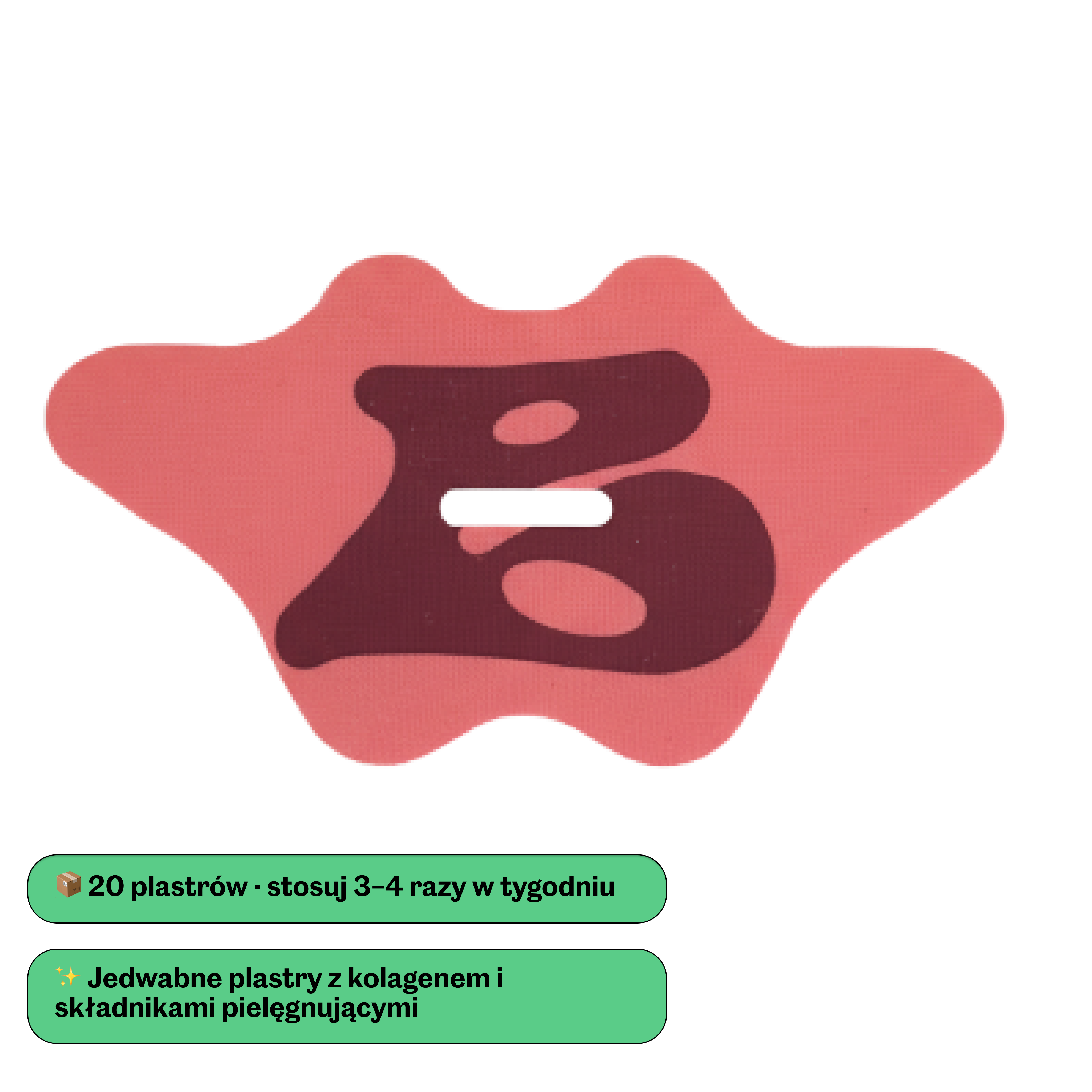 Kolagenowe plastry na usta do spania Glow in Bed – jedwabne plastry Bedrock