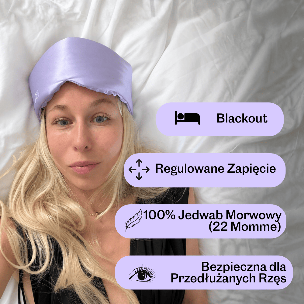 Jedwabna Maska Do Spania Lights Out- Lilac