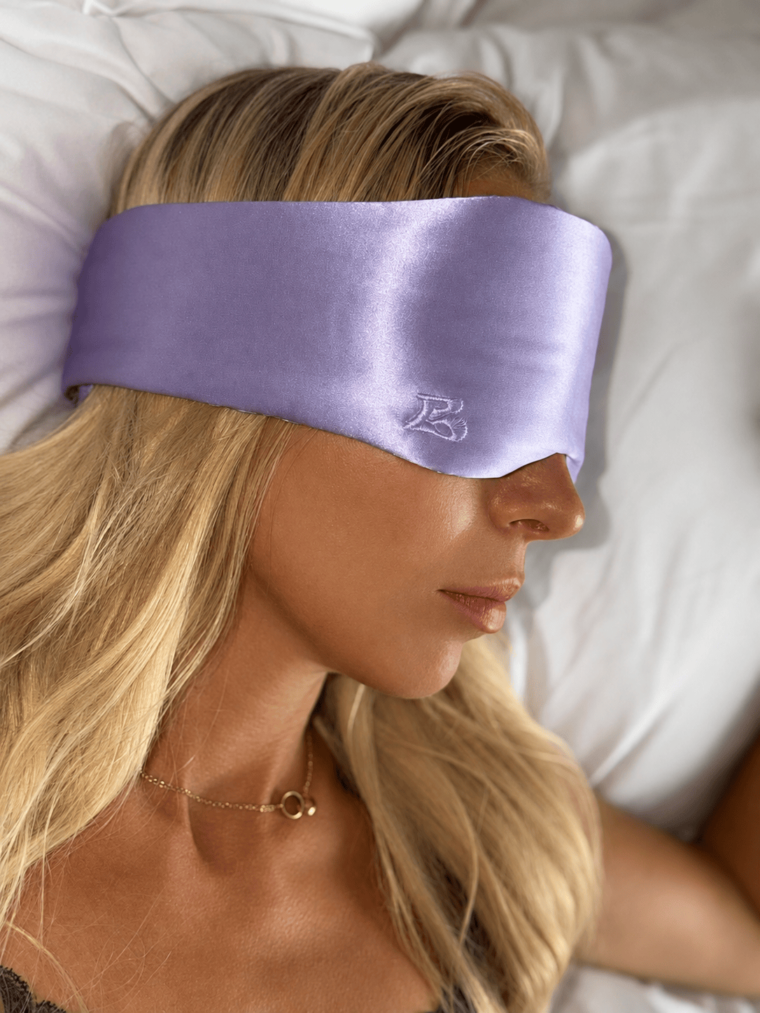 Jedwabna Maska Do Spania Lights Out- Lilac