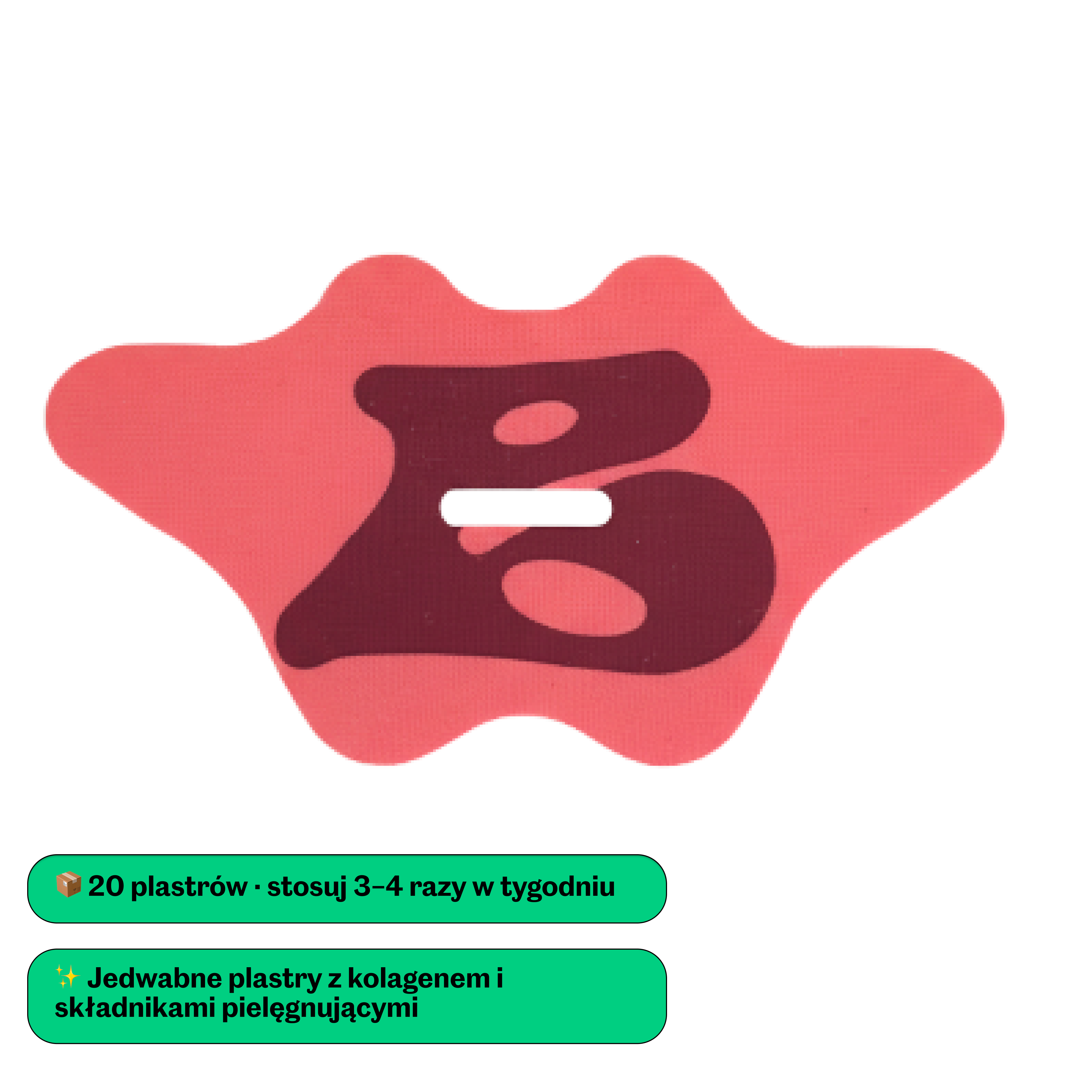 Glow in Bed z kolagenem — plastry na usta do spania (1 opakowanie)