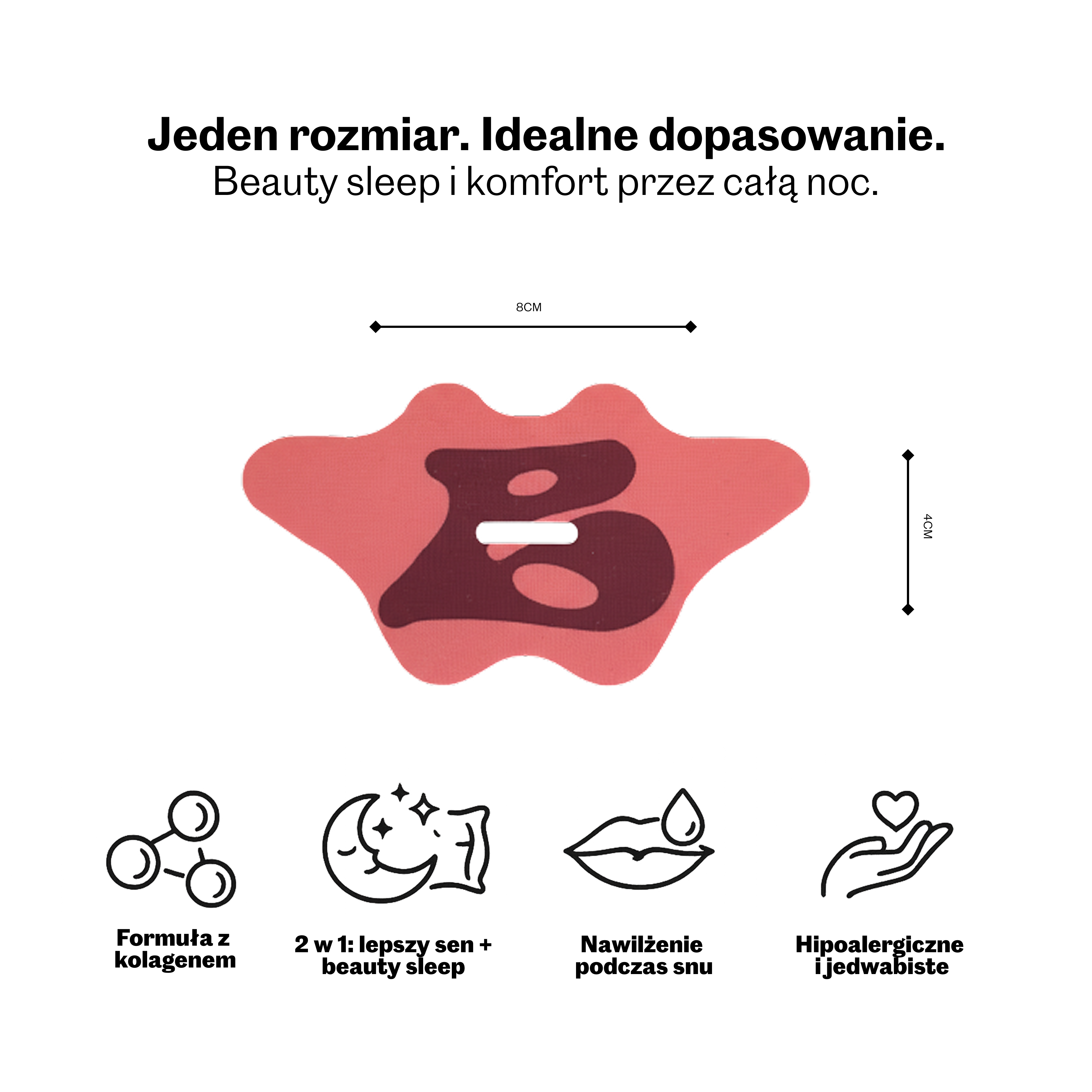 Glow in Bed z kolagenem — plastry na usta do spania (1 opakowanie)